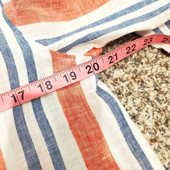 ARTISAN NY | 100% Linen Long Sleeve Striped Button Down Shirt Size M - Picture 11 of 12